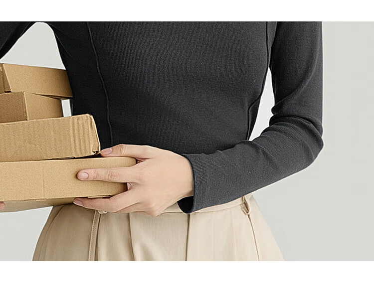 Dme [Soft And Comfortable Inner Layer] Spring And Autumn Versatile Round Neck Base Shirt for Wome 35