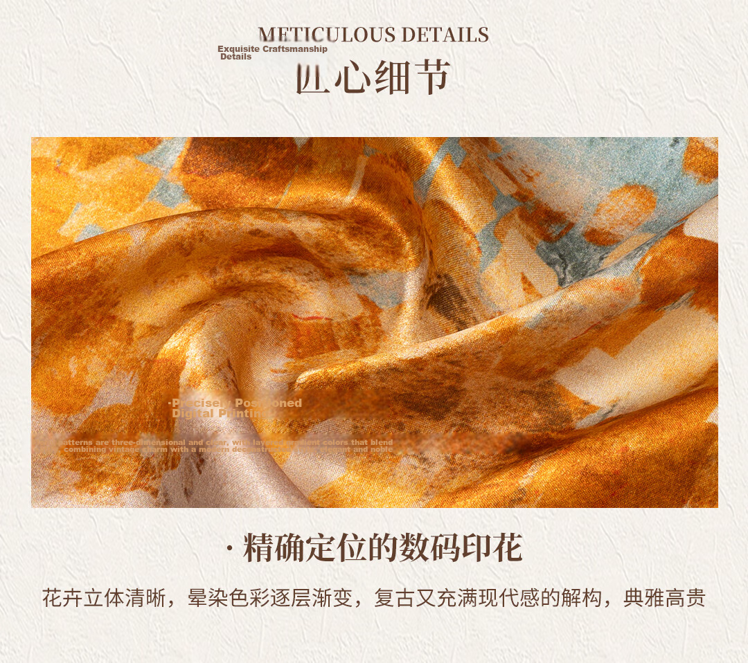 Shanghai Story 100% Mulberry Silk Double-Sided Printed Square Scarf Gift for Mom and Girlfriend Birthday 9