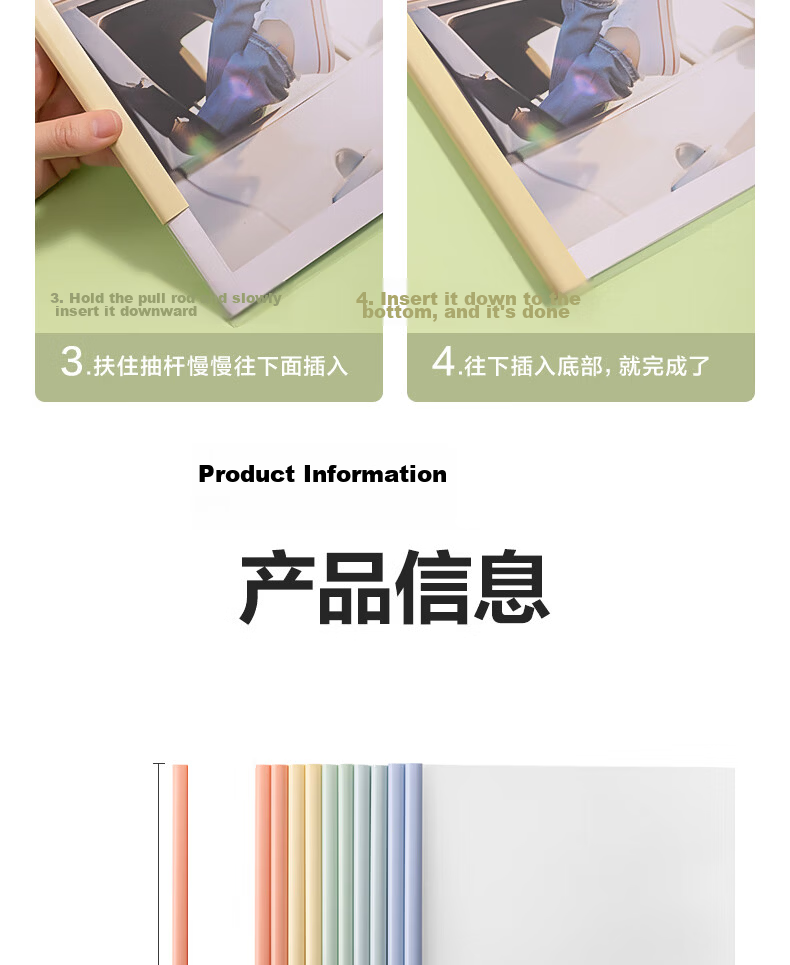 Deli Colorful Waterdrop Lever Arch File 10-Pack A4/10mm Student Document Folder PP610 Office Supplies 13