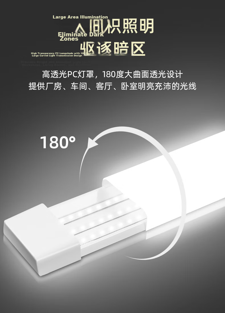 CANMEIJIA Integrated LED Tube Complete Bracket Linear Waterproof Ceiling Energy-Saving Warehouse Project Daylight Purification Light 13