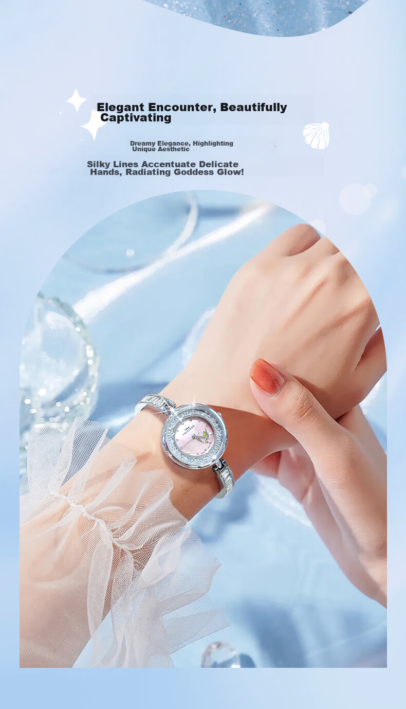 Disney Little Mermaid Princess Series Girls Watch Original Luxury Niche High-End Gift for Girlfriend and Best Friend Birthday Present 5