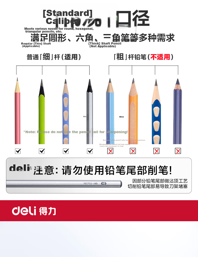 Deli [Lowest Price Online] Simple Hand-Crank Pencil Sharpener with Adjustable Thickness, Automatic Core Removal, And Rotary Blade for Students, Children's Birthday And Graduation Gifts for Boys And Girls 1