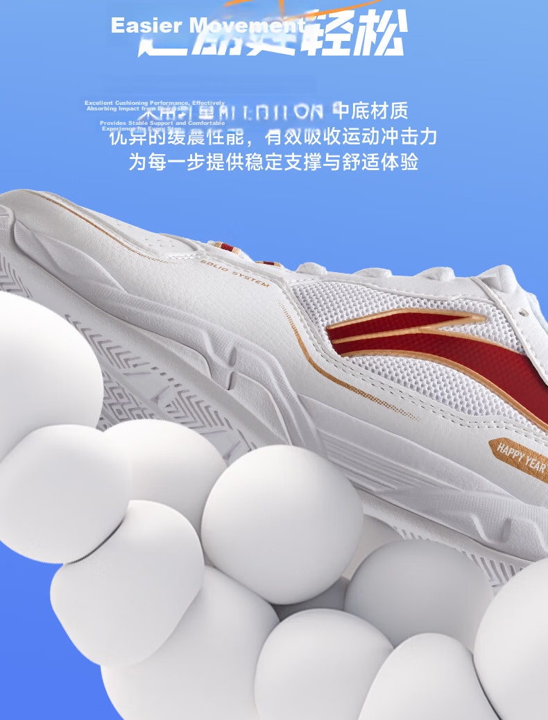 LI-NING Badminton Shoes Ground Flying 3JR Year of the Horse Limited Edition Unisex Youth Non-Slip Wear-Resistant Training Sports Shoes 30 3