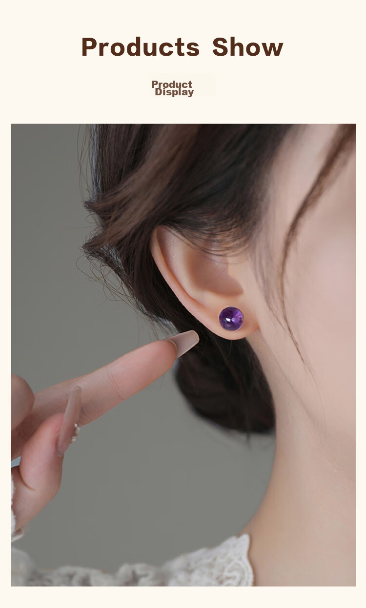 Jingfengge Four-Leaf Clover Silver Stud Earrings, Luxurious High-End Ear Jewelry, Piercing Care, Anniversary Birthday Gift for Wome 6