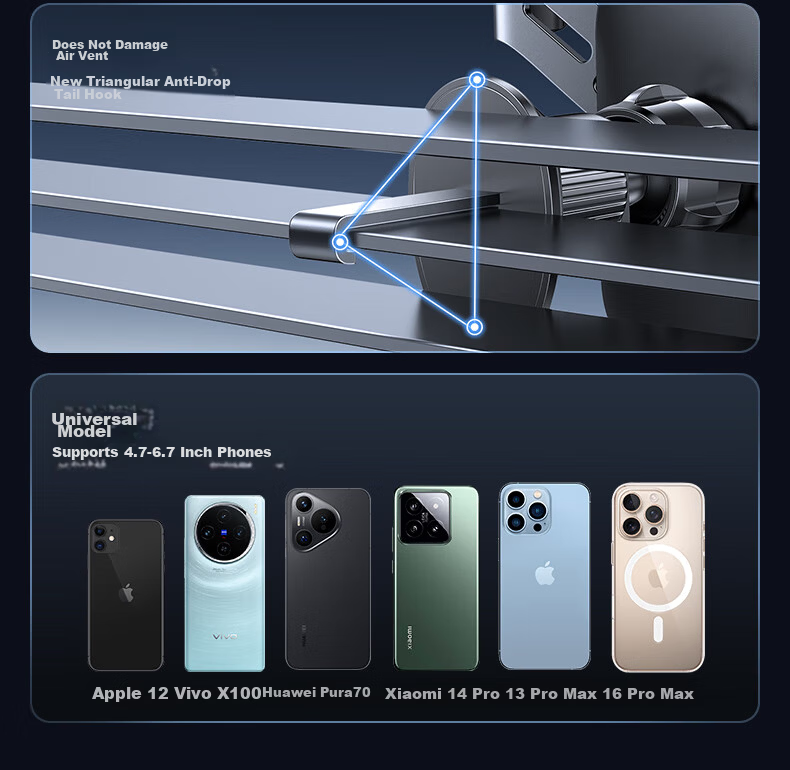 Lisen [Hot Sale 30W | Patented Y-Shaped Clip] Car Air Vent Phone Holder Latest 2026 Car-Specific Model 5