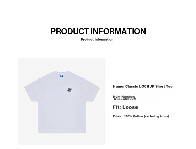 UNDEFEATED Five Stripes Official Autumn New Classic LOCK UP Short Tee White S 14