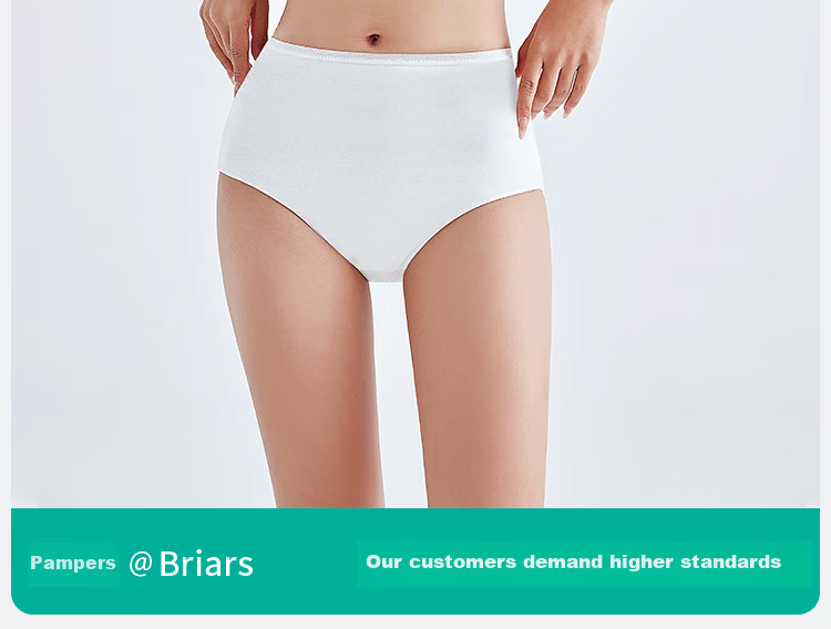 Briars Disposable Women's Underwear [160g Extra Thick Lycra Cotton] Large Size Sterile Travel Postpartum Disposable 3