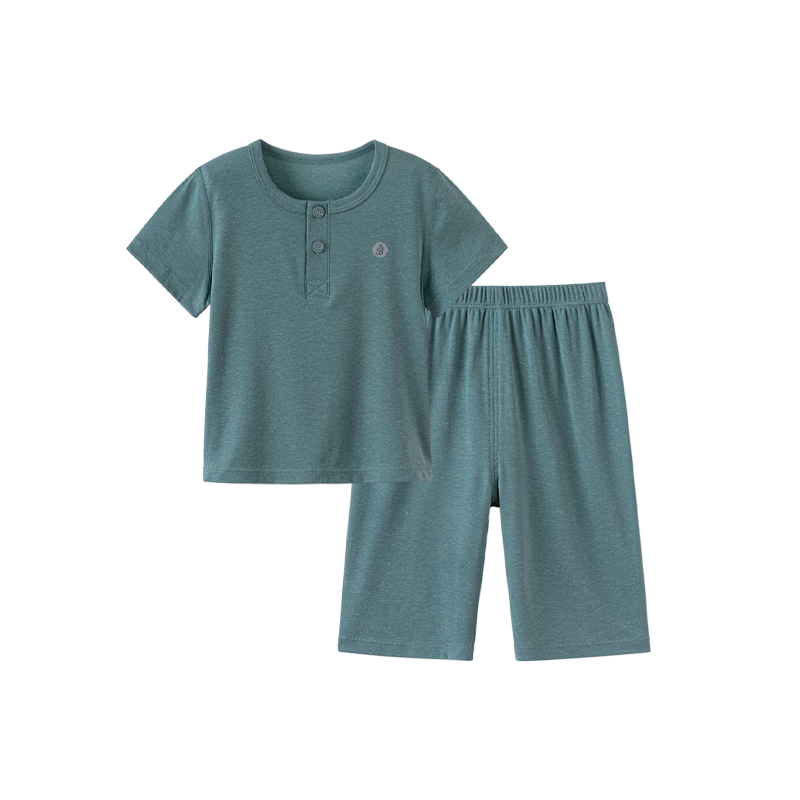 Babylove Baby Summer Homewear Set Short Sleeve T-Shirt and Pants Boys Girls Solid Color Simple Air Conditioning Pajamas