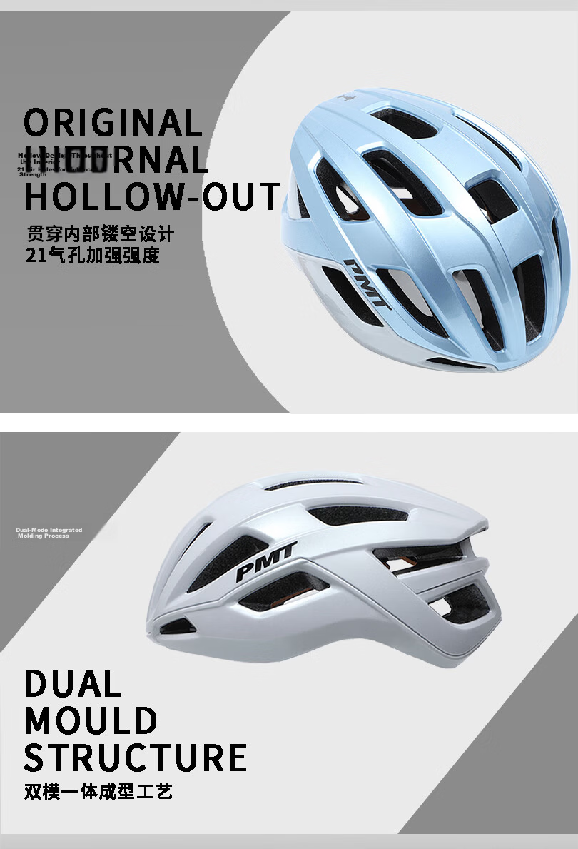 PMT Helmet New GX Breathable Cycling Helmet Unisex Professional Lightweight Mountain Road Bike Helmet White L 10
