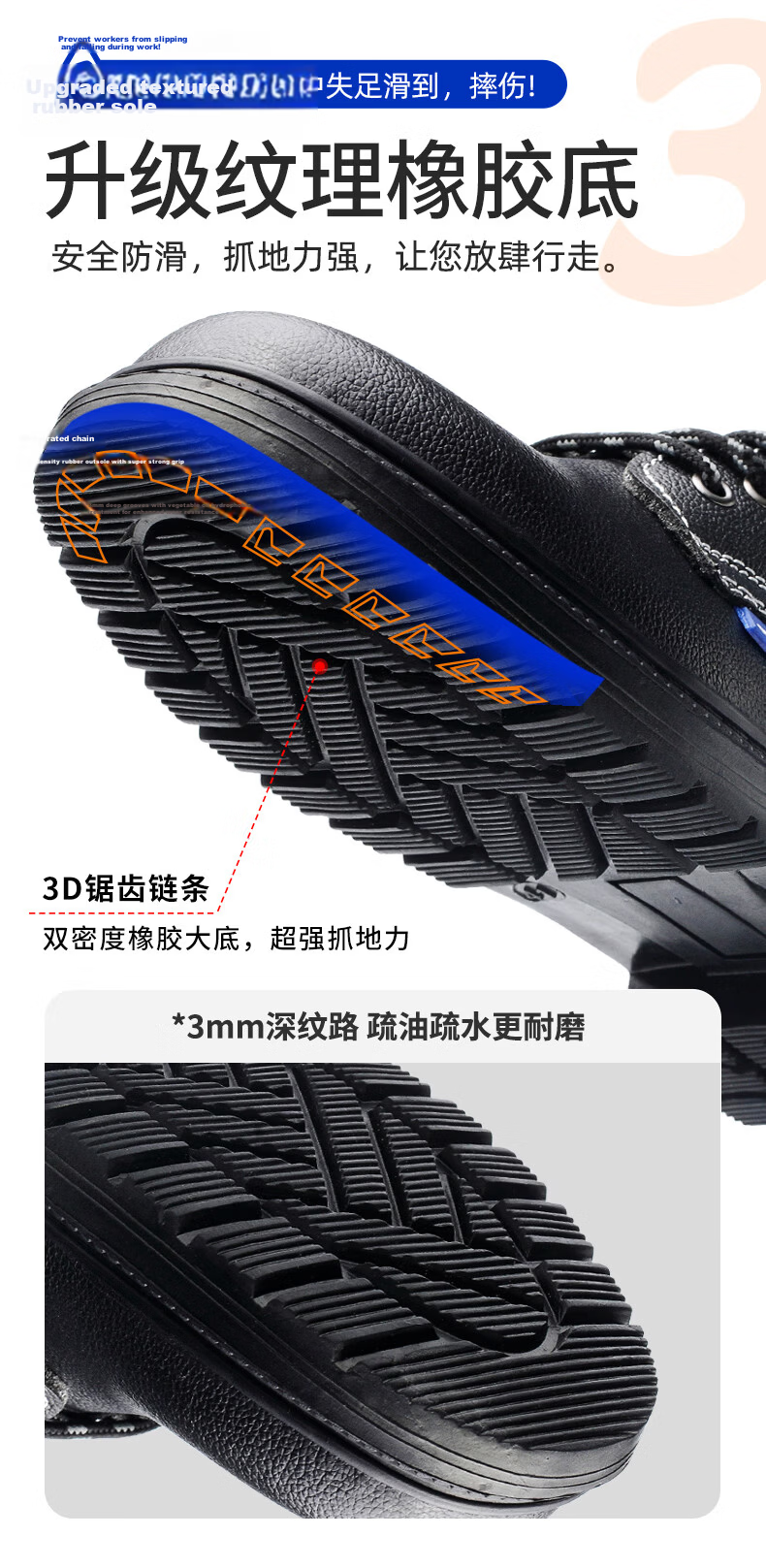 BlueOwl Shield Men's Summer Safety Work Shoes Steel Toe Anti-Smash Puncture-Resistant Waterproof Comfortable Construction Shoes D332 Size 42 11