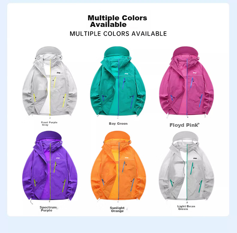 JEEP SPIRIT Unisex Summer Outdoor Lightweight Breathable Cooling Sun Protection Jacket Casual Fishing Sunproof Coat 8