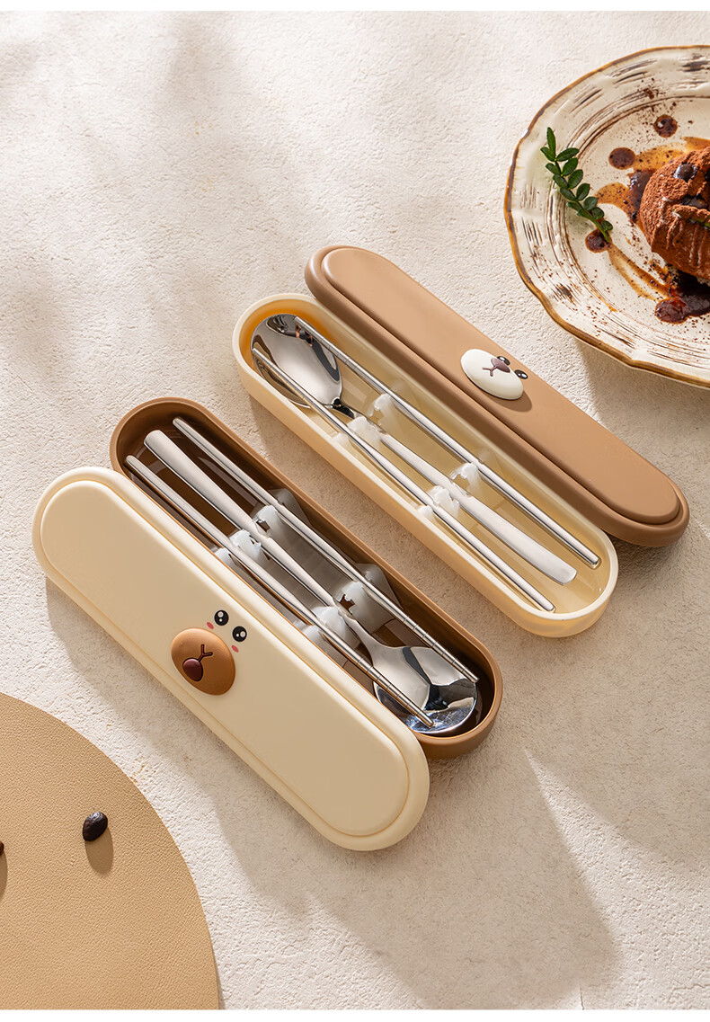 Guangyi Chopsticks 304 Stainless Steel Student Cutlery Set Portable Spoon and Chopsticks for Office Workers GY1340 17