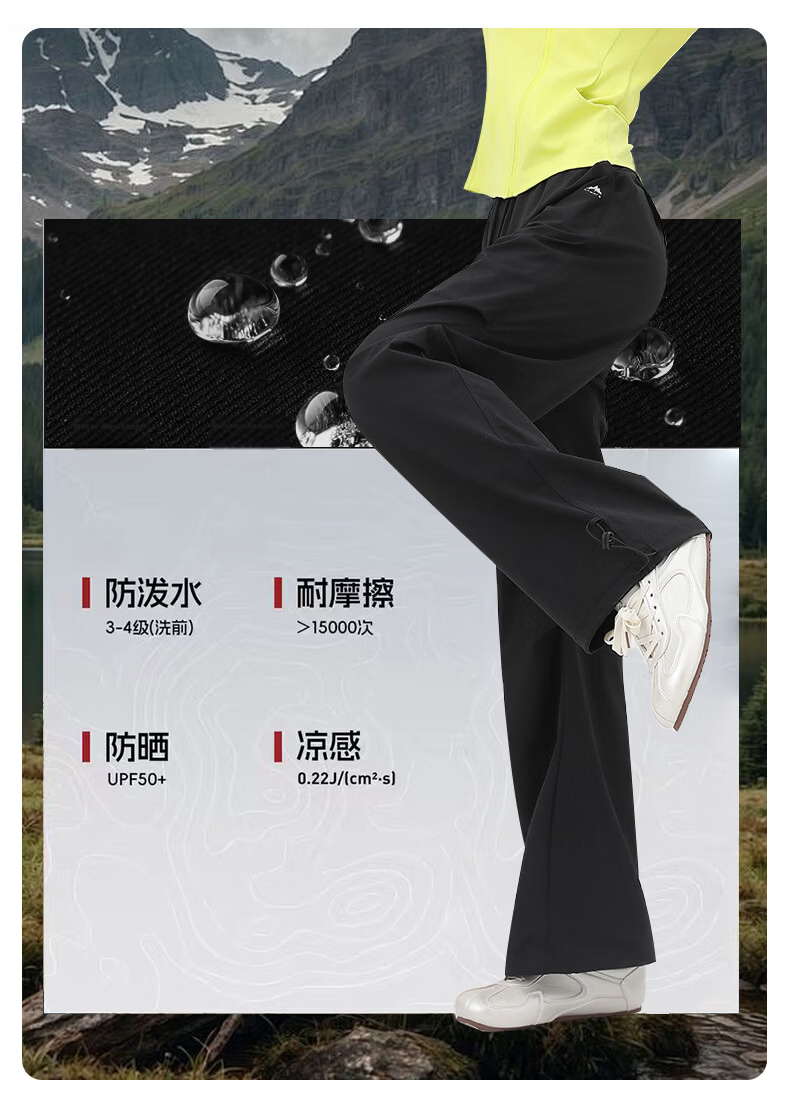 Langsha Women's Work Pants Summer Ice Silk 2026 New Quick-Dry Loose Wide-Leg Straight Outdoor Sports Trousers 3