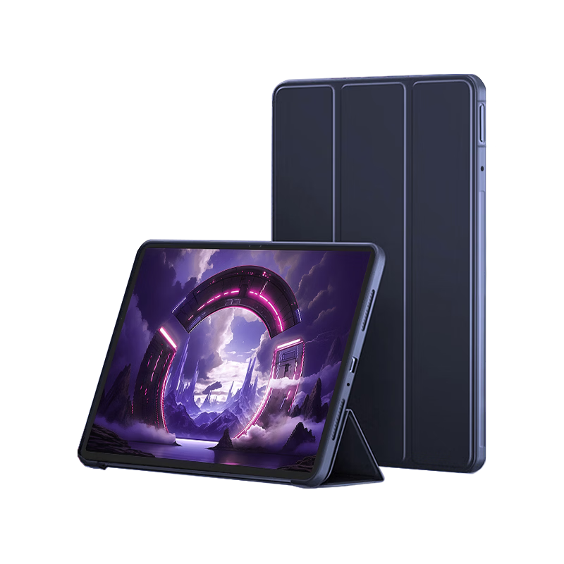 ALittleFlower Lenovo Legion Y900 11.1-inch 2026 Model Tablet Case Full Coverage Slim Shockproof Leather Cover Dark Blue