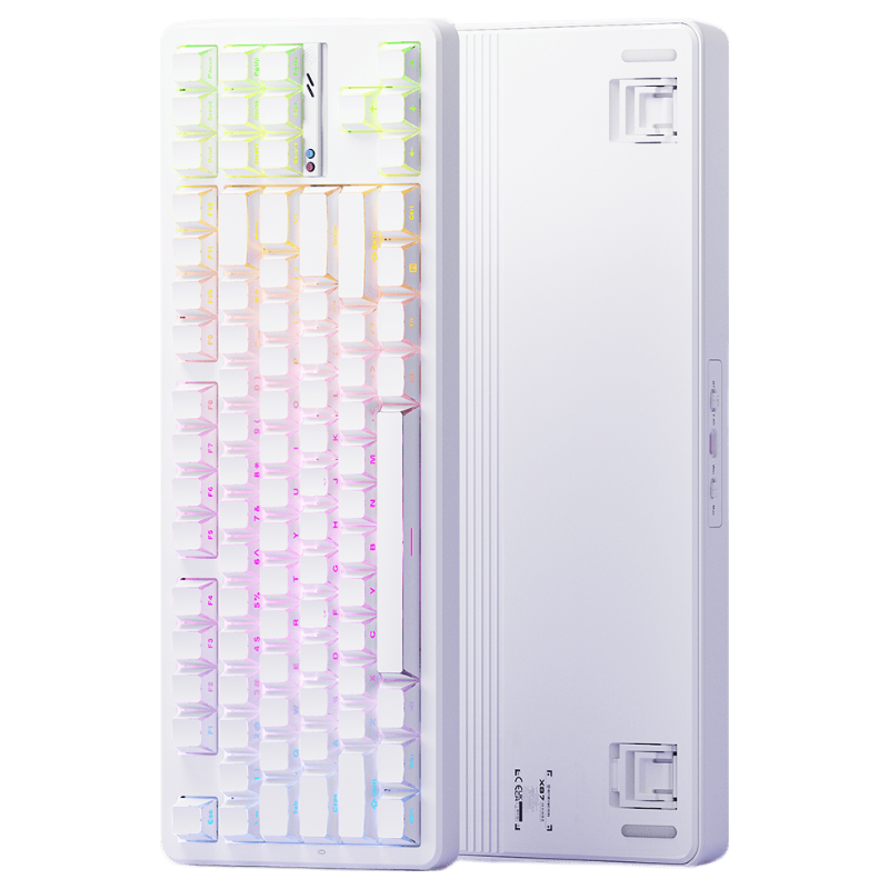 EWEADN X87v2/Ultra Wireless Custom Mechanical Keyboard Wired Bluetooth Tri-Mode Gaming Gasket Structure 87-Key Hot-Swappable for Gaming Office Laptop Peripherals