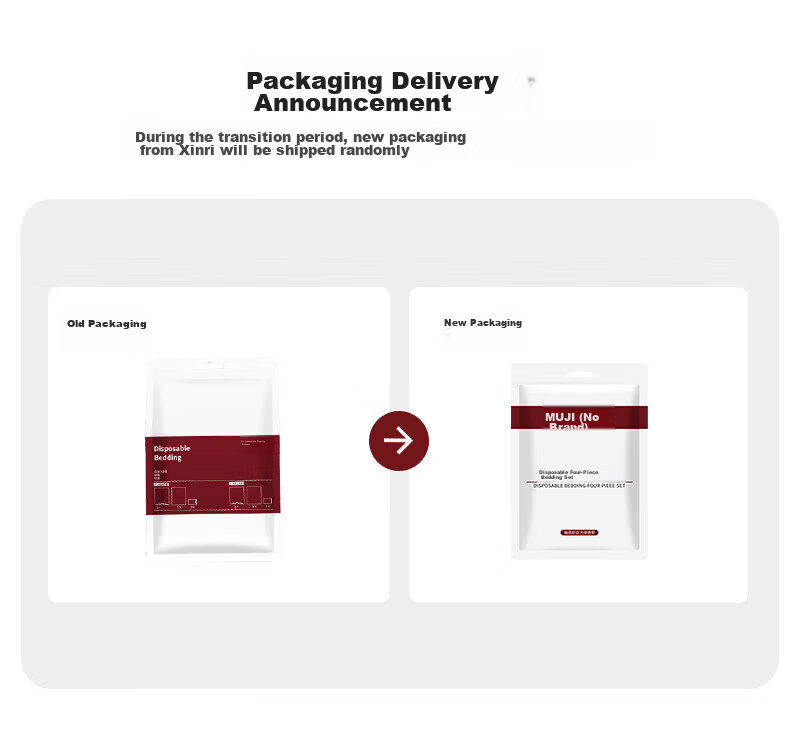 Wuyinliangpin Disposable Bedding Set, Four-Piece Or Three-Piece, Travel Bedding Set Including Sheet, Duvet Cover, Pillowcases, Thickened for Hotel And Train Sleeper Berths 16