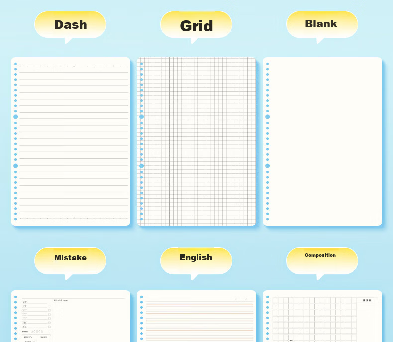 M&G Stationery B5 60-Sheet Ruled Refill Paper 26-Hole Detachable Notebook Refill APNHG076 Exam Essential 4