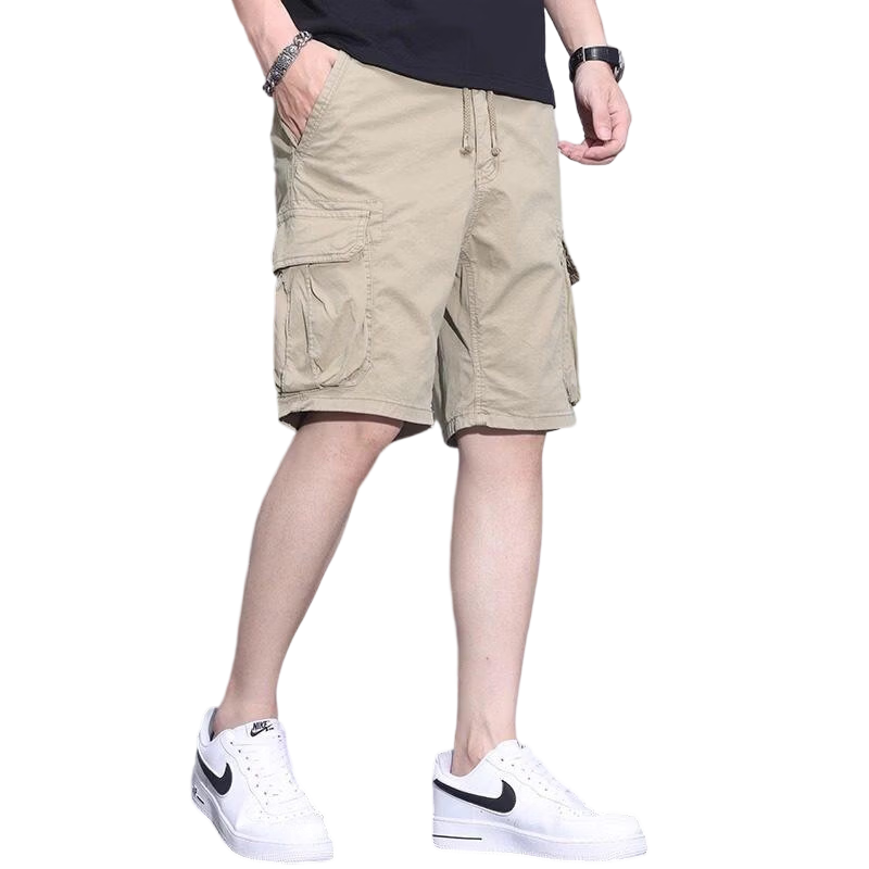 JEEP Men's Summer Casual Breathable Cargo Shorts Straight Fit Khaki Size 28