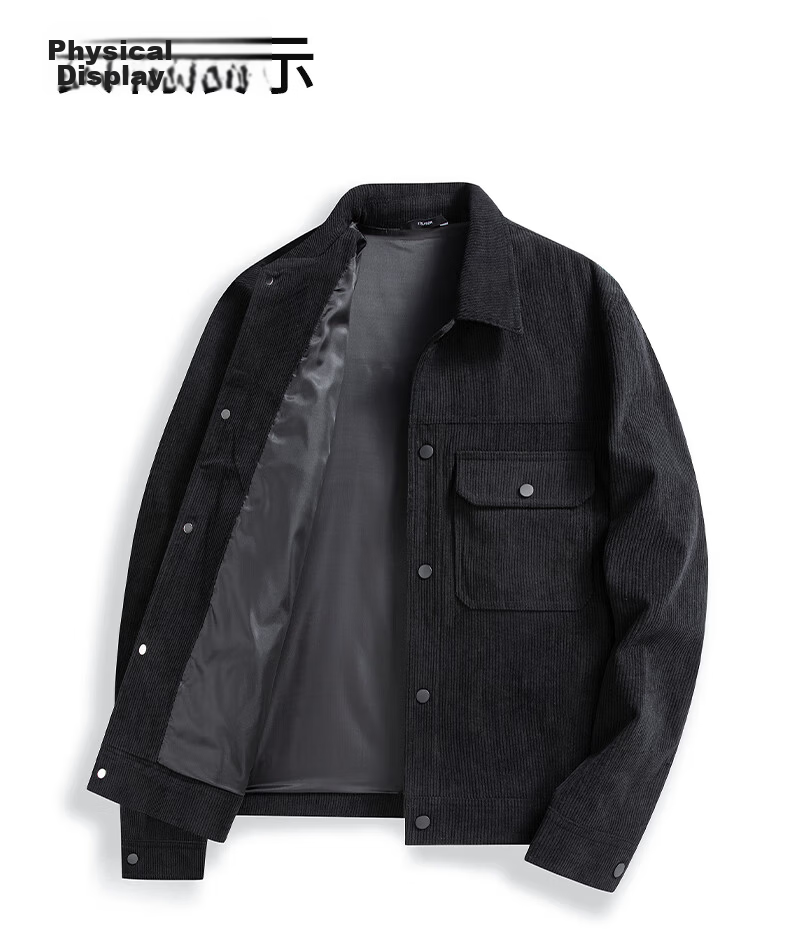 Shanshan [Corduroy] High-End Men's Casual Lapel Workwear Loose Trendy Versatile Jacket Coat for Spring and Autumn 9