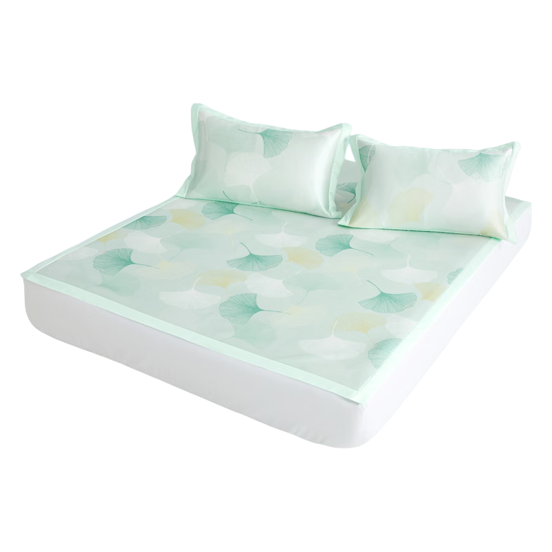 Boyang Home Textiles Class A Ice Silk Two-Piece Cooling Mat Antibacterial Soft Summer Cooling Mat 0.9m [Washable]