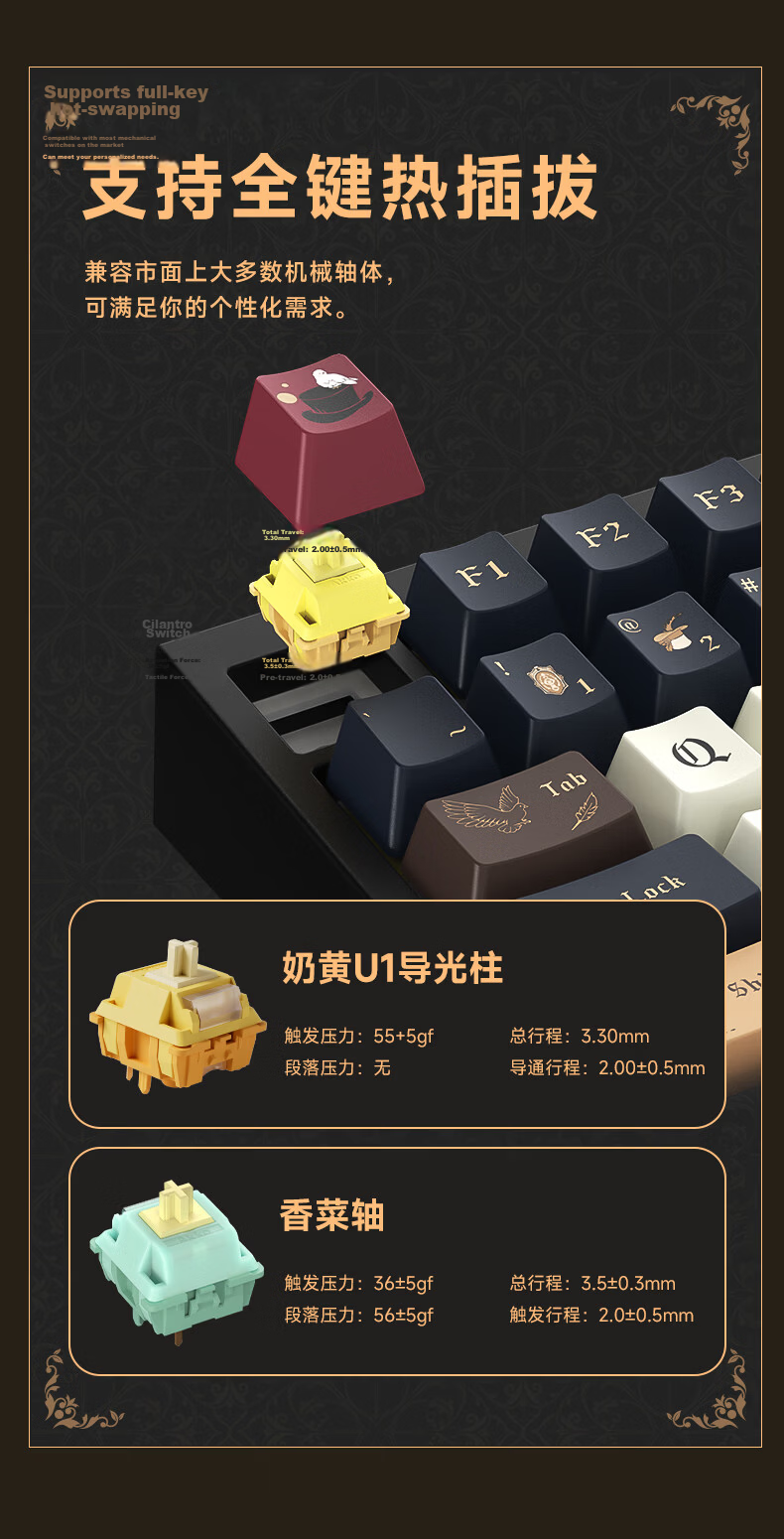 AKKO 5075 V5 Mysterious Master Collaboration, 75-Key Layout, Tri-Mode Wireless Mechanical Keyboard, 82 Keys, High Aesthetic Value, Laptop Office Keyboard, Bluetooth And Wired Gasket Structure 7
