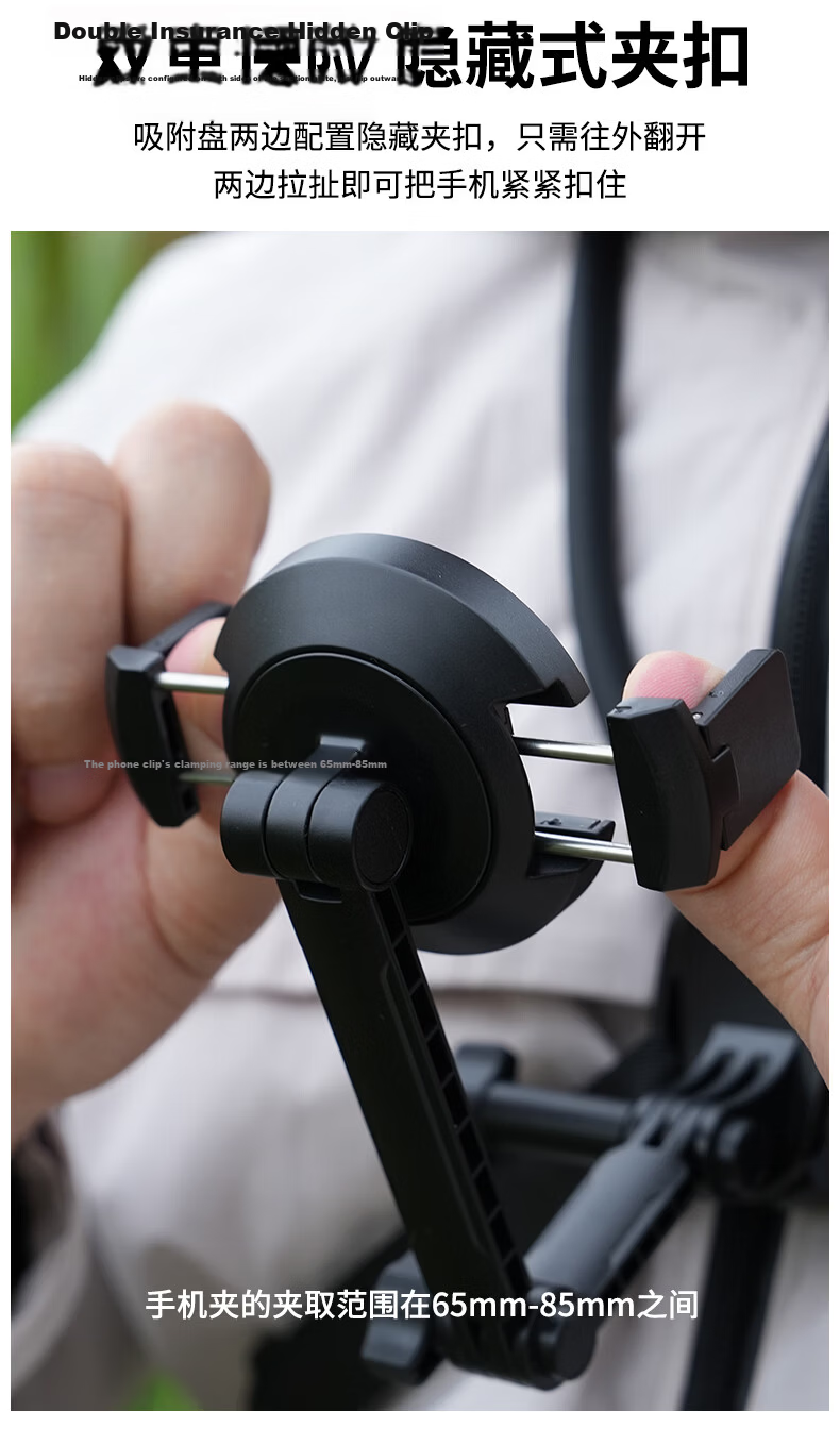 Pisen Neck Strap Mount, Compatible with DJI Action 6/5 Pro/4/3, GoPro 13/12, Insta360 Ace Pro 2 Action Cameras, Outdoor Cycling POV Shooting 6