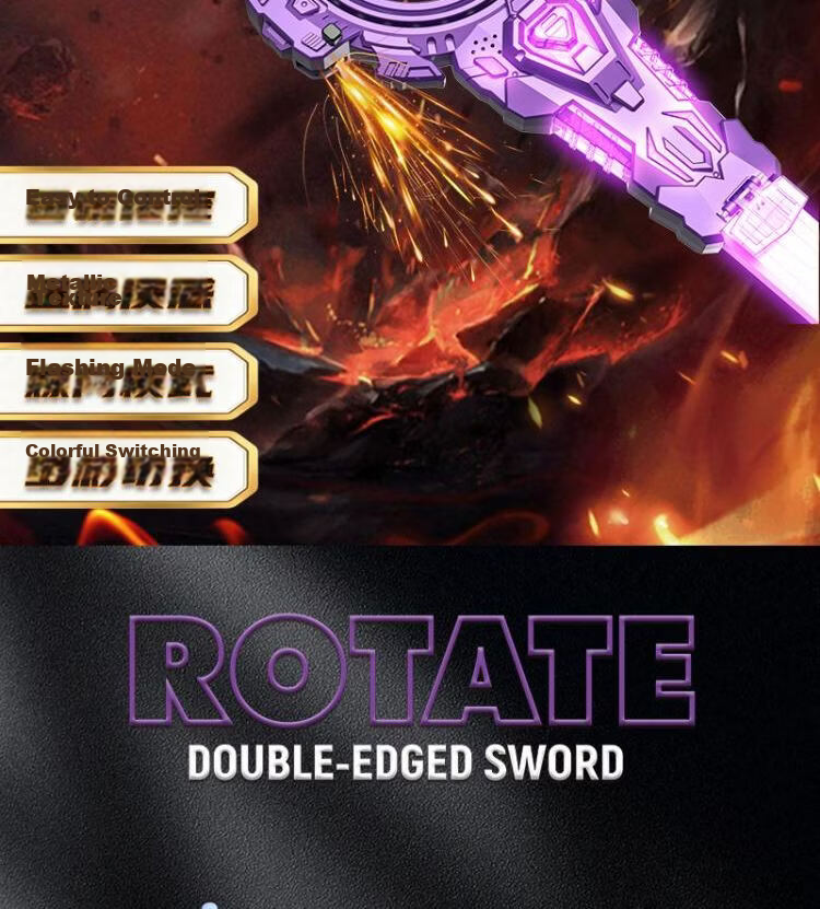 MAILE KID Dual Insert Double-Blade Glowing Red and Blue Lightsaber Interstellar Battle Retractable Sword Toy for Boys Kids Birthday Gift 4