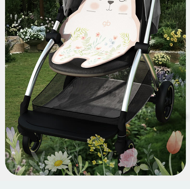 GB Baby Stroller Cooling Mat Ice Silk Washable Infant Stroller Mat Class A 2