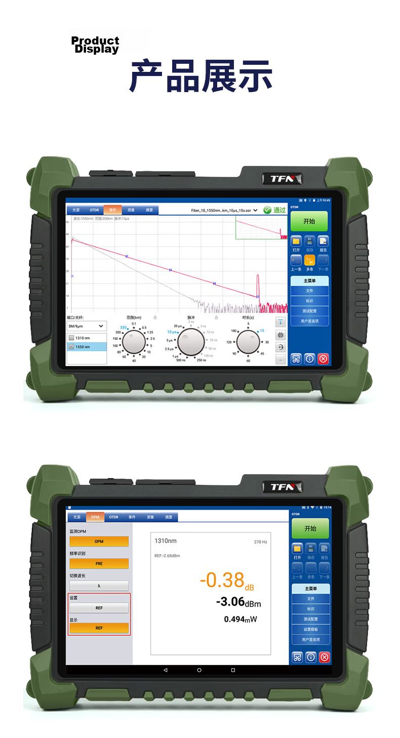 TFN RM7-C1 Online Testing PON OTDR Three-Wavelength Fiber Optic Cable Tester #5 8