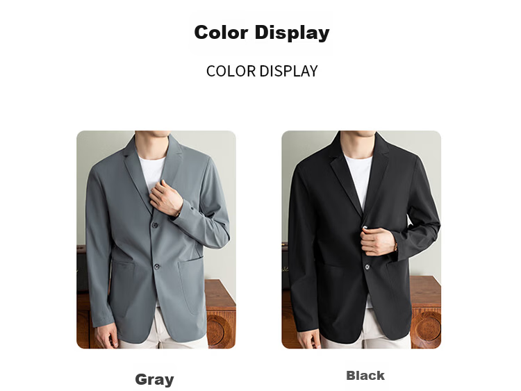 ROMON Premium Summer Lightweight Sun Protection Blazer Men Ice Silk Spring Summer Casual Slim Fit Single Jacket Ultra Thin 7