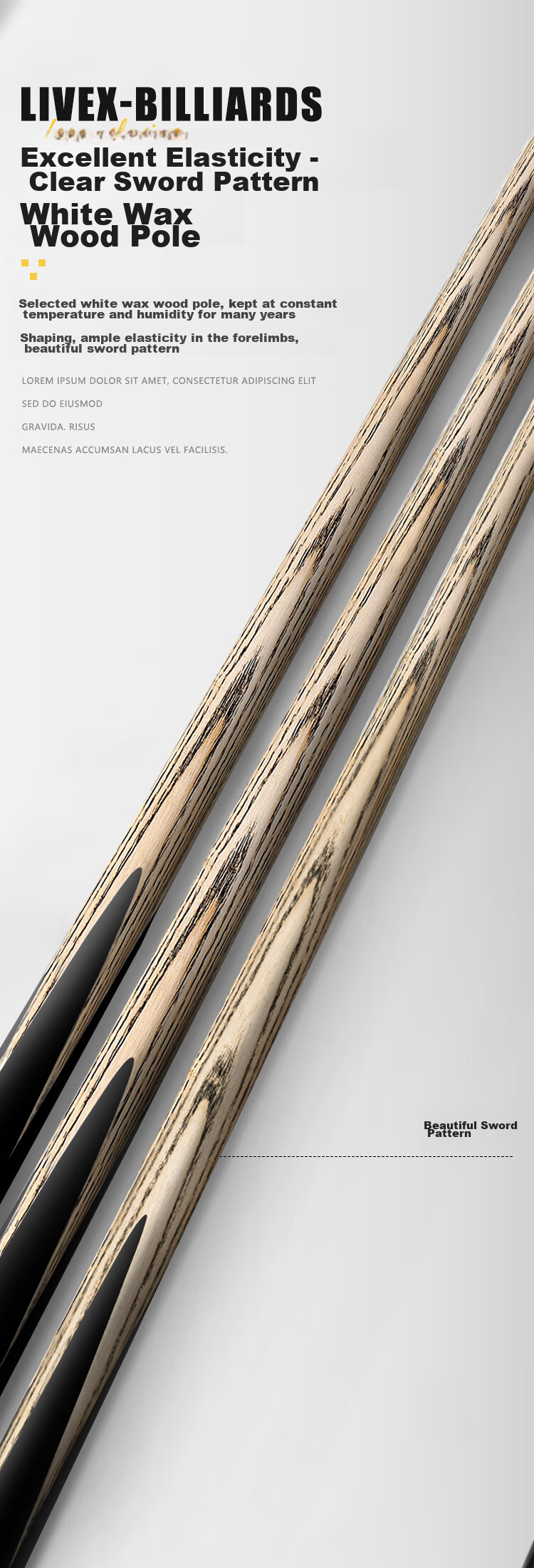 LIVEX Xiaoduanhua Detachable Pool Cue, Small Tip Snooker Black 8 Ball Cue, 16 Colors Chinese And English Style Billiard Cue 5