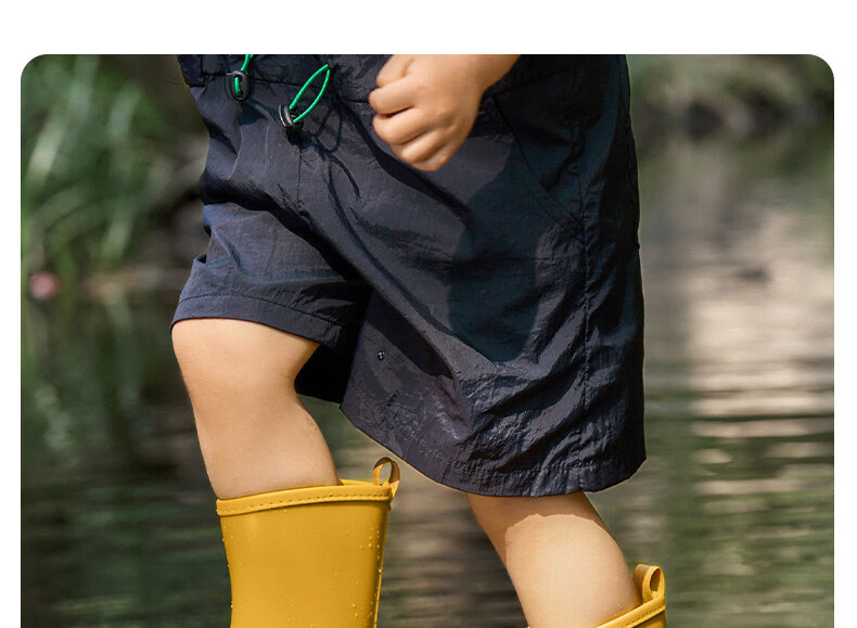 Nido Bear Kids Rain Boots Baby Non-Slip Waterproof Shoes Boys Girls School Shoes YX2518 Size 17 49