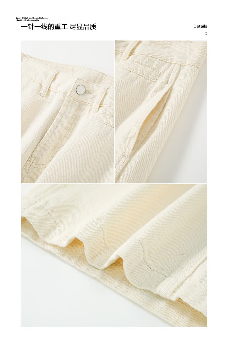 MT [Korean-Japanese Casual Style] Autumn Fashion Simple Solid Color Loose Straight-Leg Denim Jeans 11