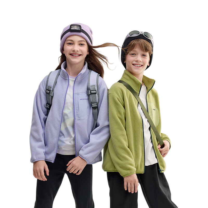 BALABALA Kids Children's Jacket Boys and Girls 2026 New Spring and Autumn Anti-Static Fleece Thin Coat Parent-Child Outfit