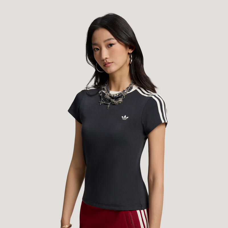 Adidas Originals Women's TALIORED TEE W Short Sleeve T-Shirt KT7789 Dark Grey S 2