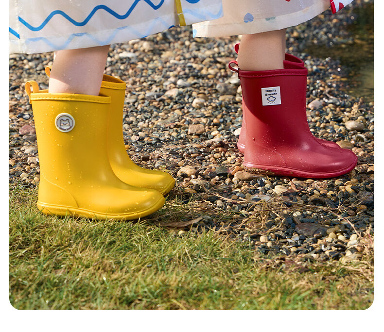 Nido Bear Kids Rain Boots Baby Non-Slip Waterproof Shoes Boys Girls School Shoes YX2518 Size 17 38