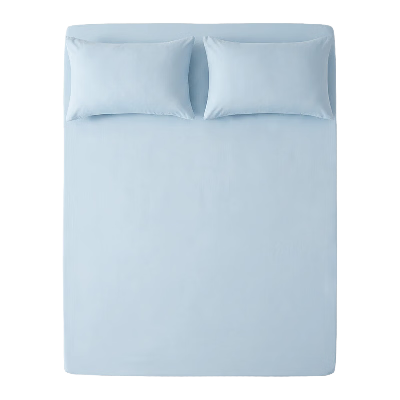 DEARREDAMANCY × JDear JD.com Co-branded Pure Cotton Knitted Ultra-Soft Class A Fitted Sheet 1.8m Sky Blue