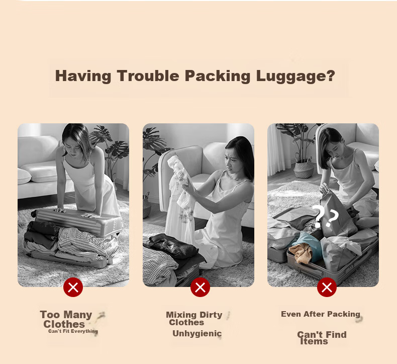 Taili Vacuum Storage Bags Compression Bags Clothes Packing Bags Travel Set [9 Pieces: 4 Medium + 4 Small + 1 Hand Pump] 4