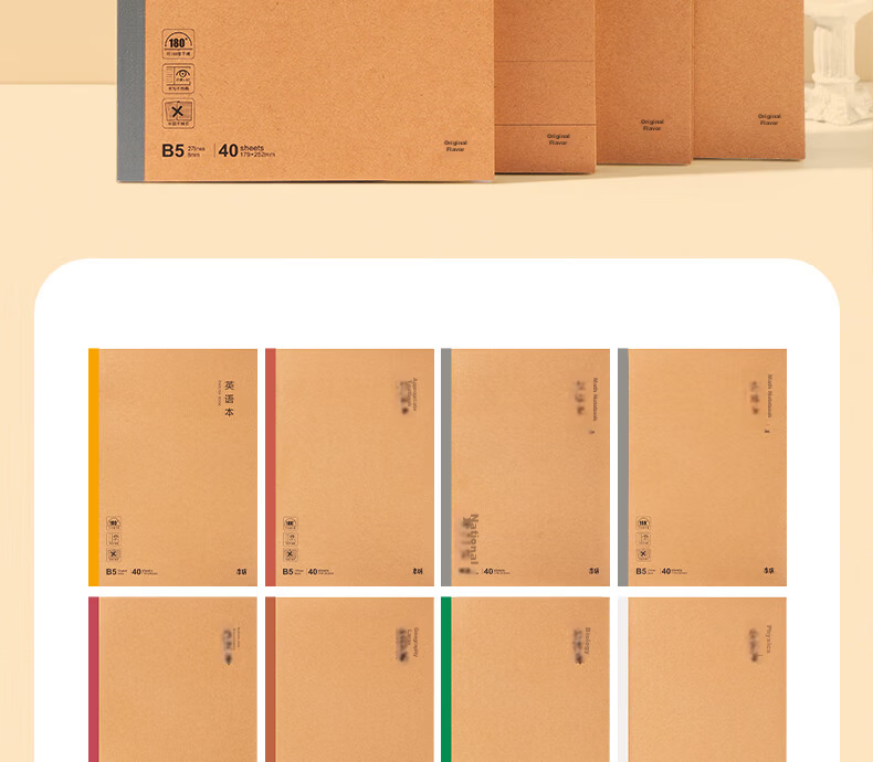 M&G Stationery B5 Math Error Book, Middle School English Correction Notebook, High School Student Error Organizer Tool, 40 Sheets Per Book MPYJPK59 29