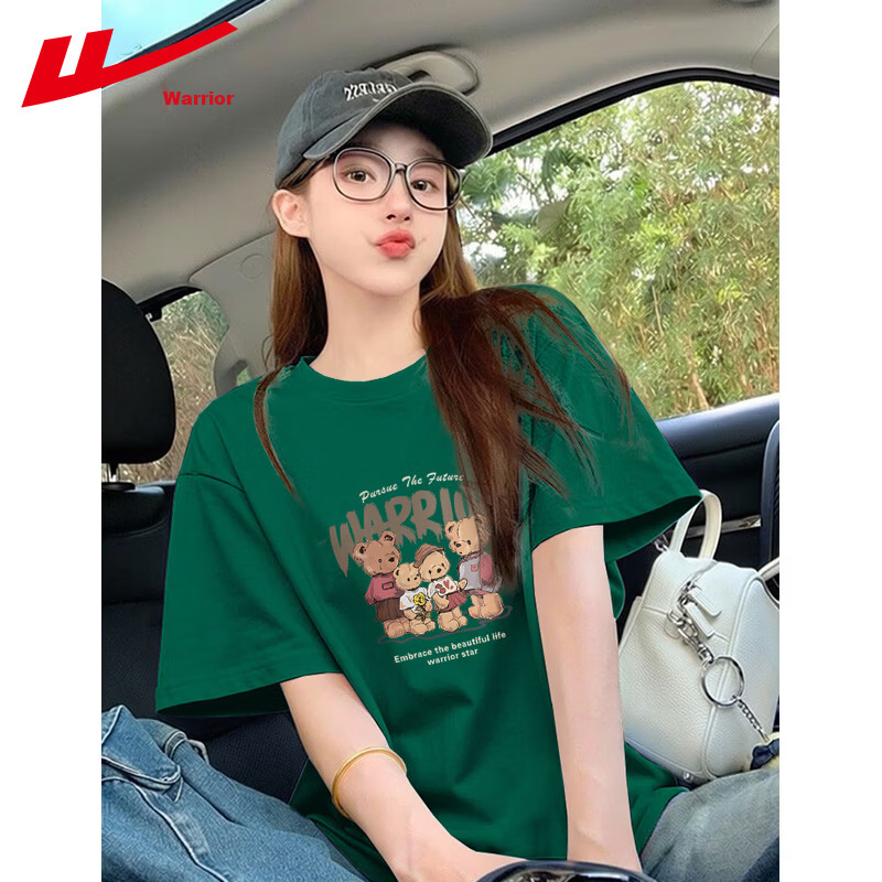 Warrior Women's Short Sleeve T-Shirt 2026 New Summer Korean Style Loose Fit High-End Half Sleeve Top