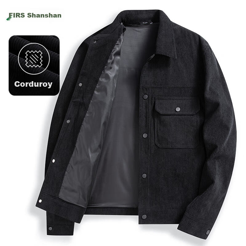 Shanshan [Corduroy] High-End Men's Casual Lapel Workwear Loose Trendy Versatile Jacket Coat for Spring and Autumn