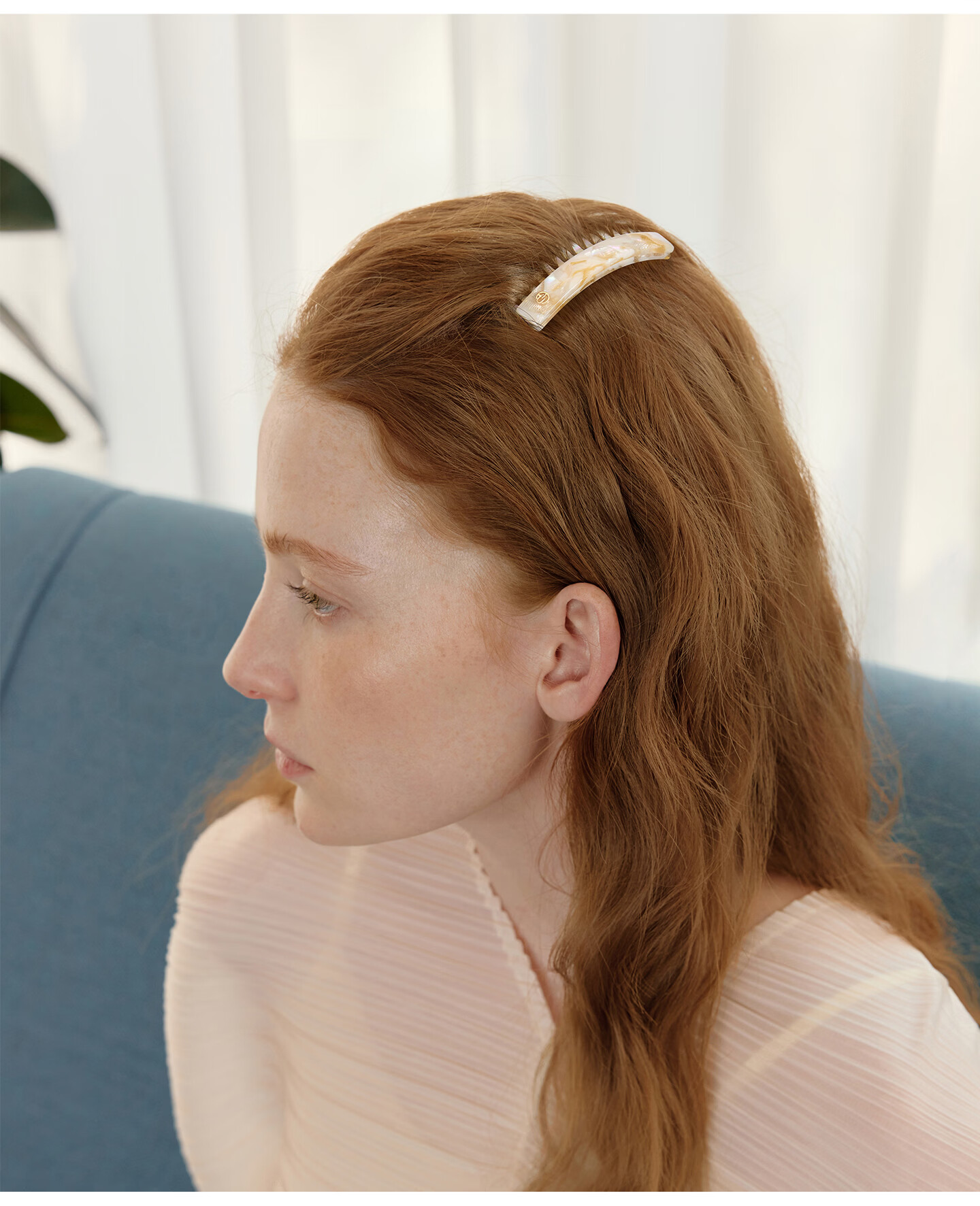 Evita Peroni Vintage Inverted Hair Comb for Women Bangs Crushed Hair Princess Head Clip Simple Hairpin Short 6CM - Classic Black 11