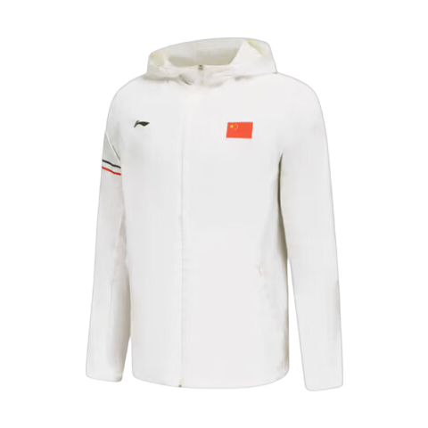 Li-Ning Glory National Flag Logo Jacket, Quick-Dry, High-Elasticity, Cool-Feeling, Sun Protection Windbreaker, Executive Business Long-Sleeve Top for Men And Women, Champion Style