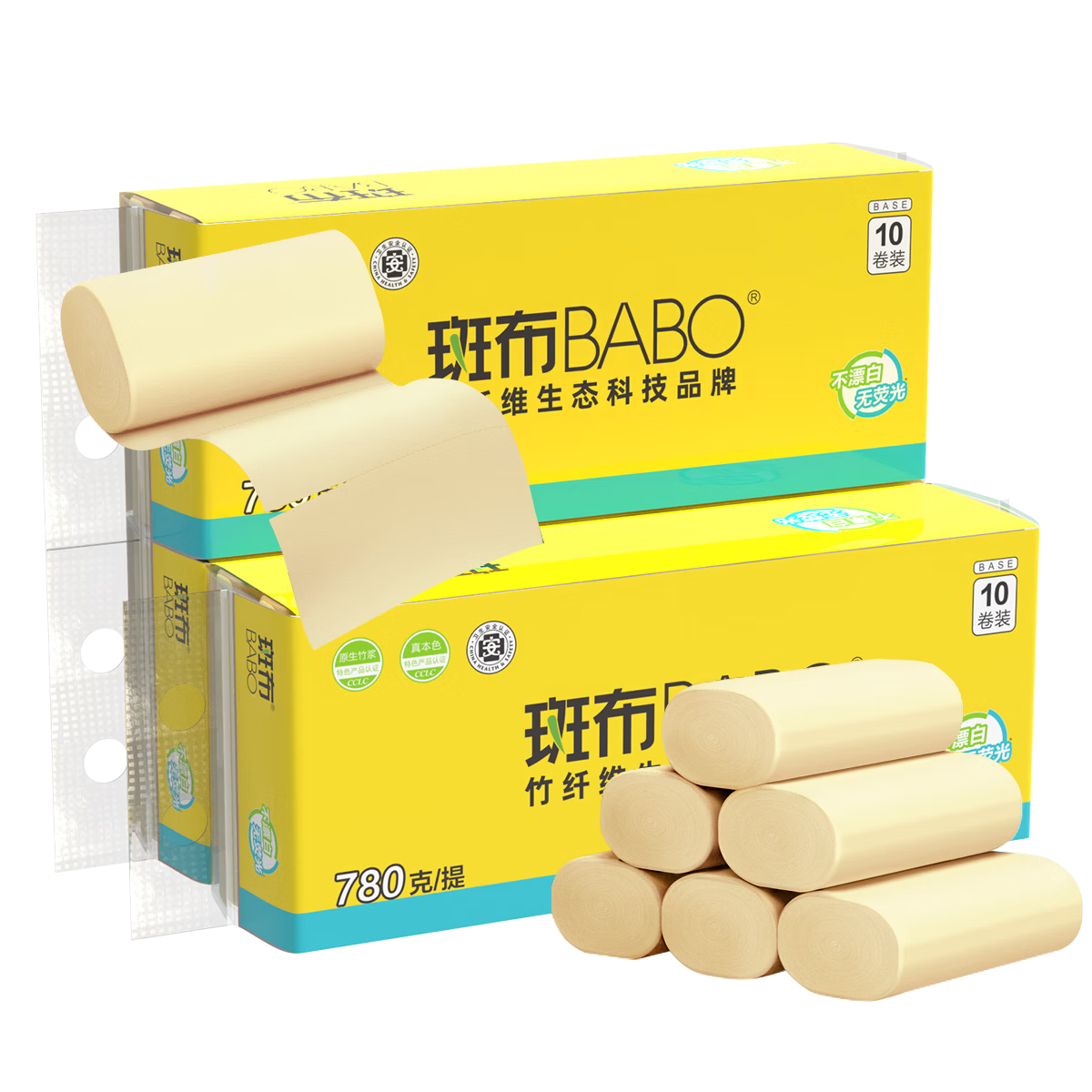 Bamboo Coreless Toilet Paper 4-Ply 78g*30 Rolls Toilet Tissue Roll Paper
