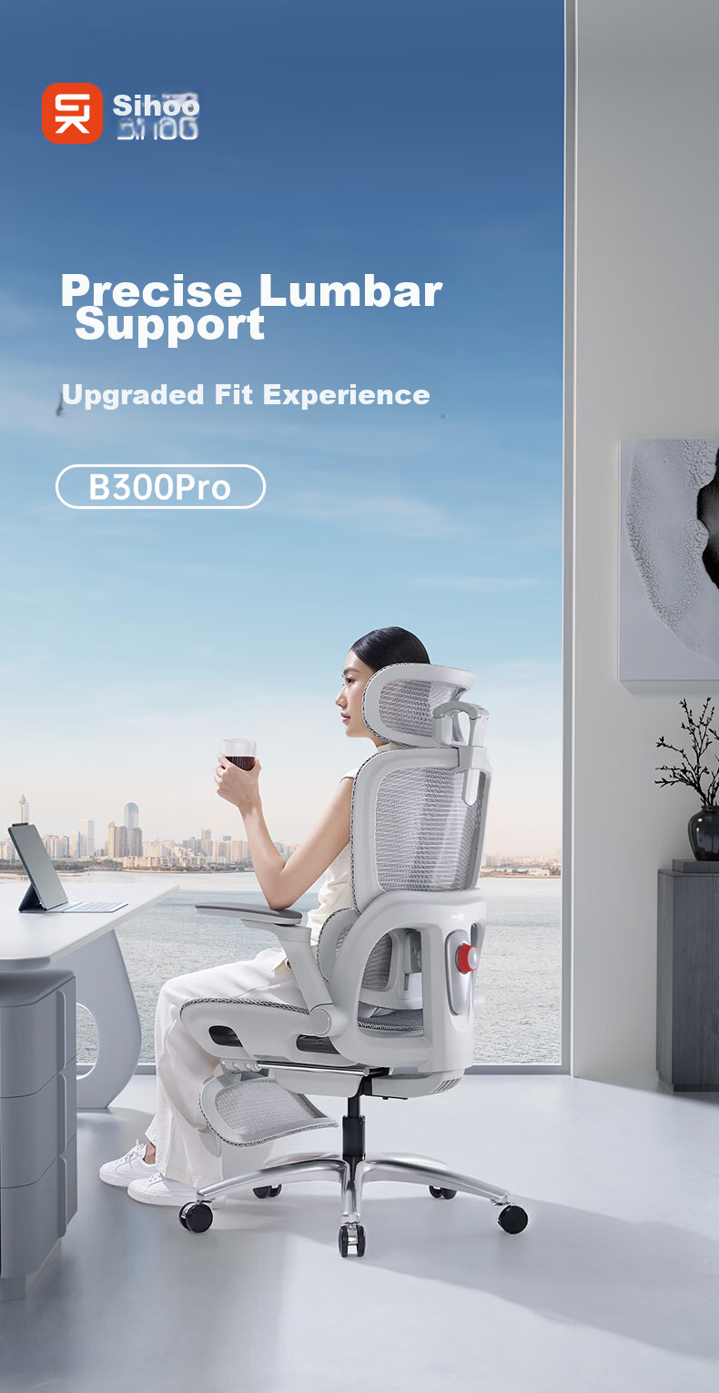 SIHOO B300Pro Ergonomic Chair Gaming Chair Office Chair Computer Chair Biomechanical Seat with 4D Lumbar Support And 6D Armrests 2