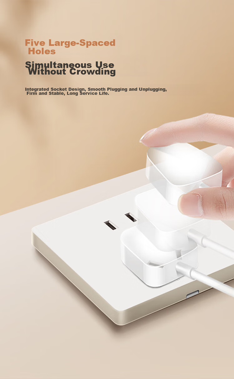 BULL Switch Socket G12 Skin-feel Matte Cream Style 10A Angled Five-hole Socket Panel G12Z223AS Milky White 11