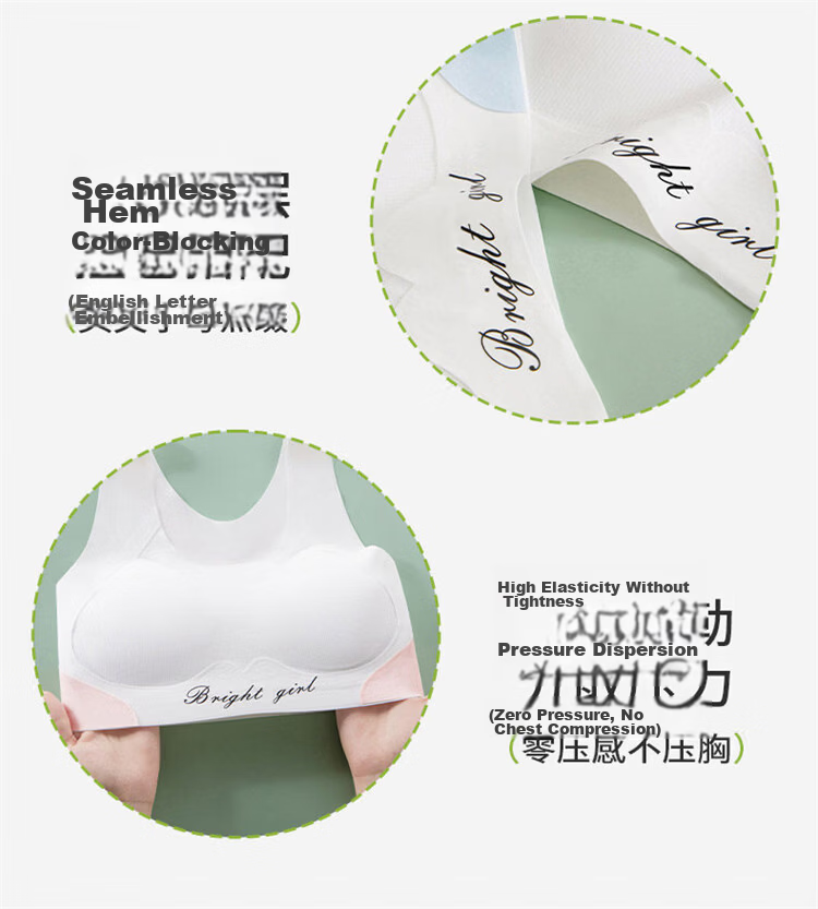 GUJIN Girls Youth Development Seamless Underwear Vest Junior High School Student Sports Bra for Girls Age 12 Teen Girl Bra 7