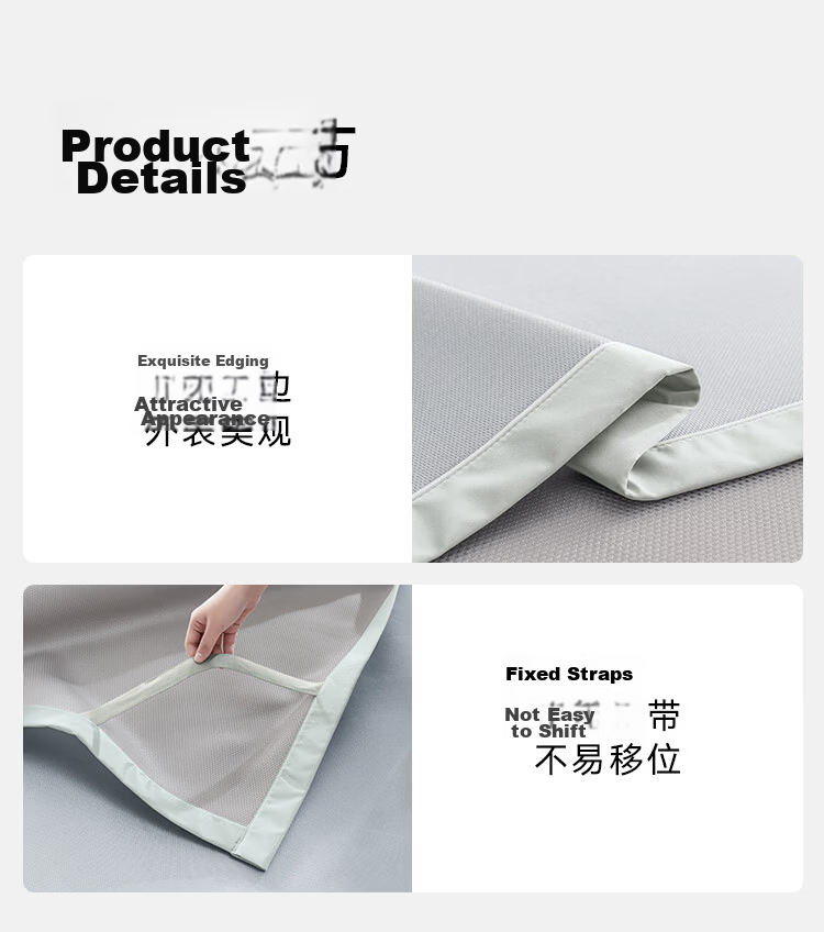 JD Jingzao 250D Milk Silk Soft Cooling Mat Ice Silk Three-Piece Set Antibacterial Class A Washable 1.8*2m Iceland Gray 15