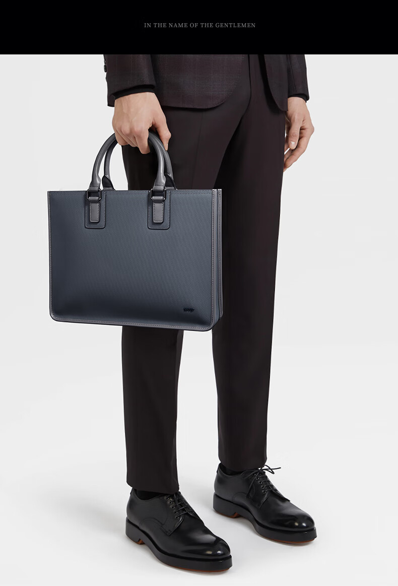 BVP Men's Leather Briefcase, Horizontal Style Handbag, Fashionable Laptop Bag, Business Casual Briefcase for Men, Father's Day Gift 8