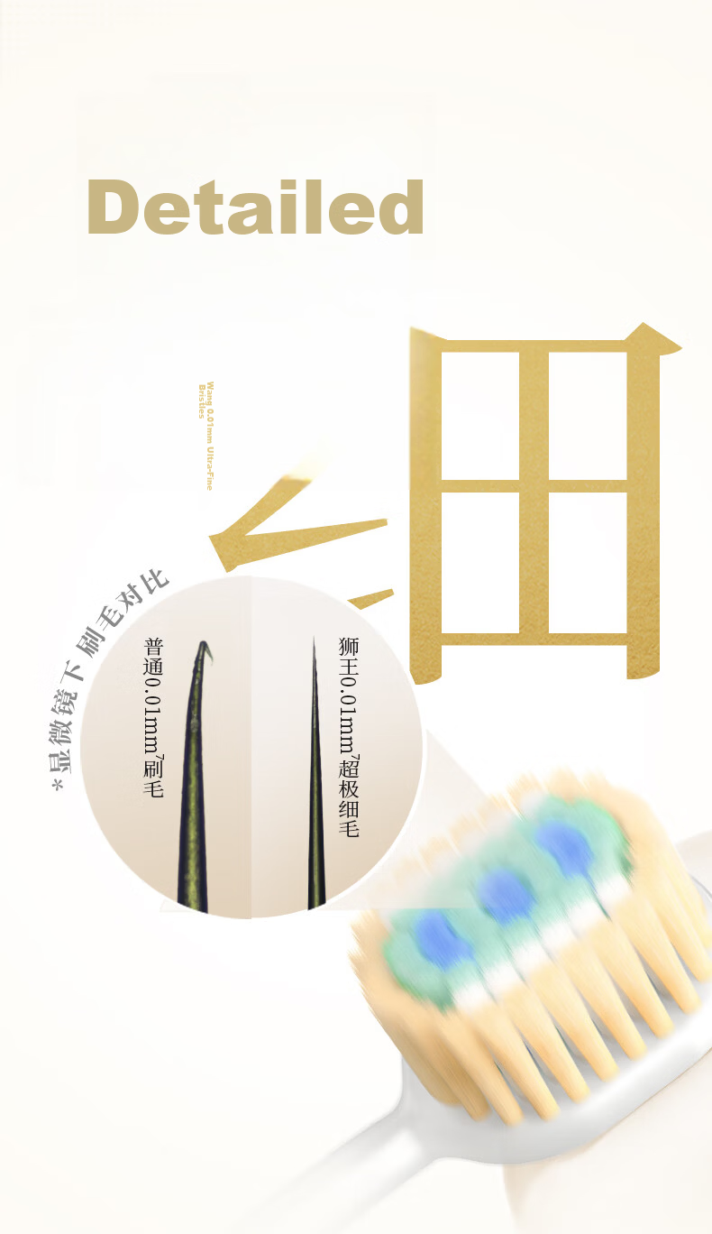 Lion King Fine Tooth Clean 70-Hole Dense Ultra-Clean Slim Toothbrush 1 Soft Bristle High-Efficiency Sandalwood Health Edition Random New/Old Packaging 15